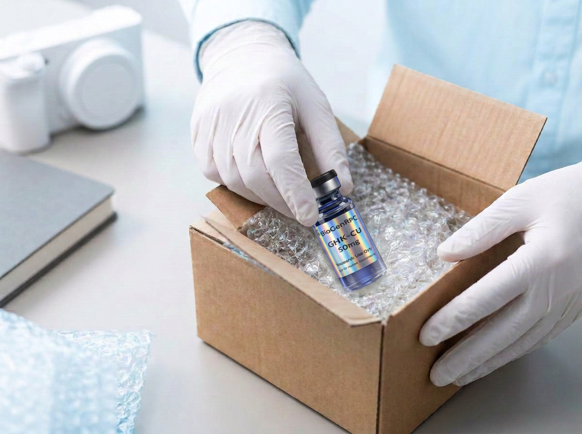 An order being carefully packed with protective wrap
